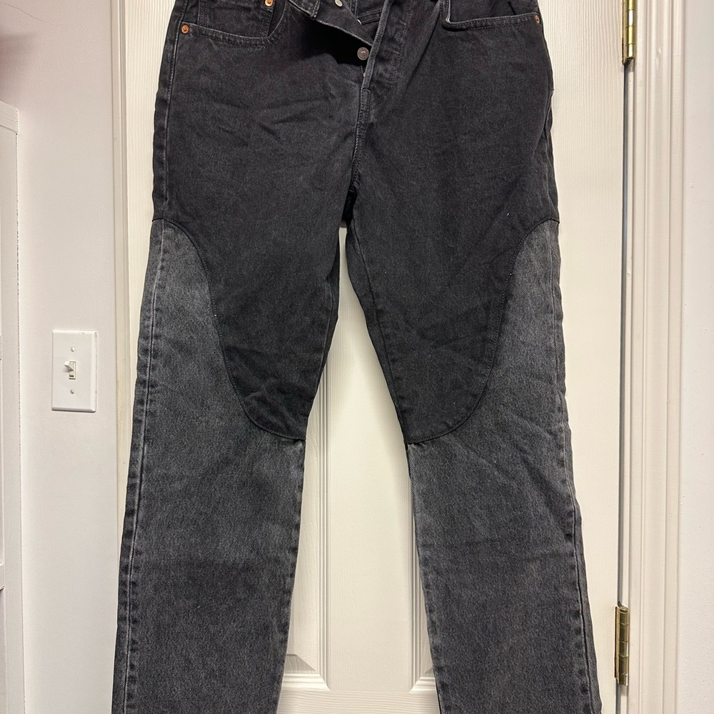 Levi's 501 Black and Gray Straight Leg Jeans